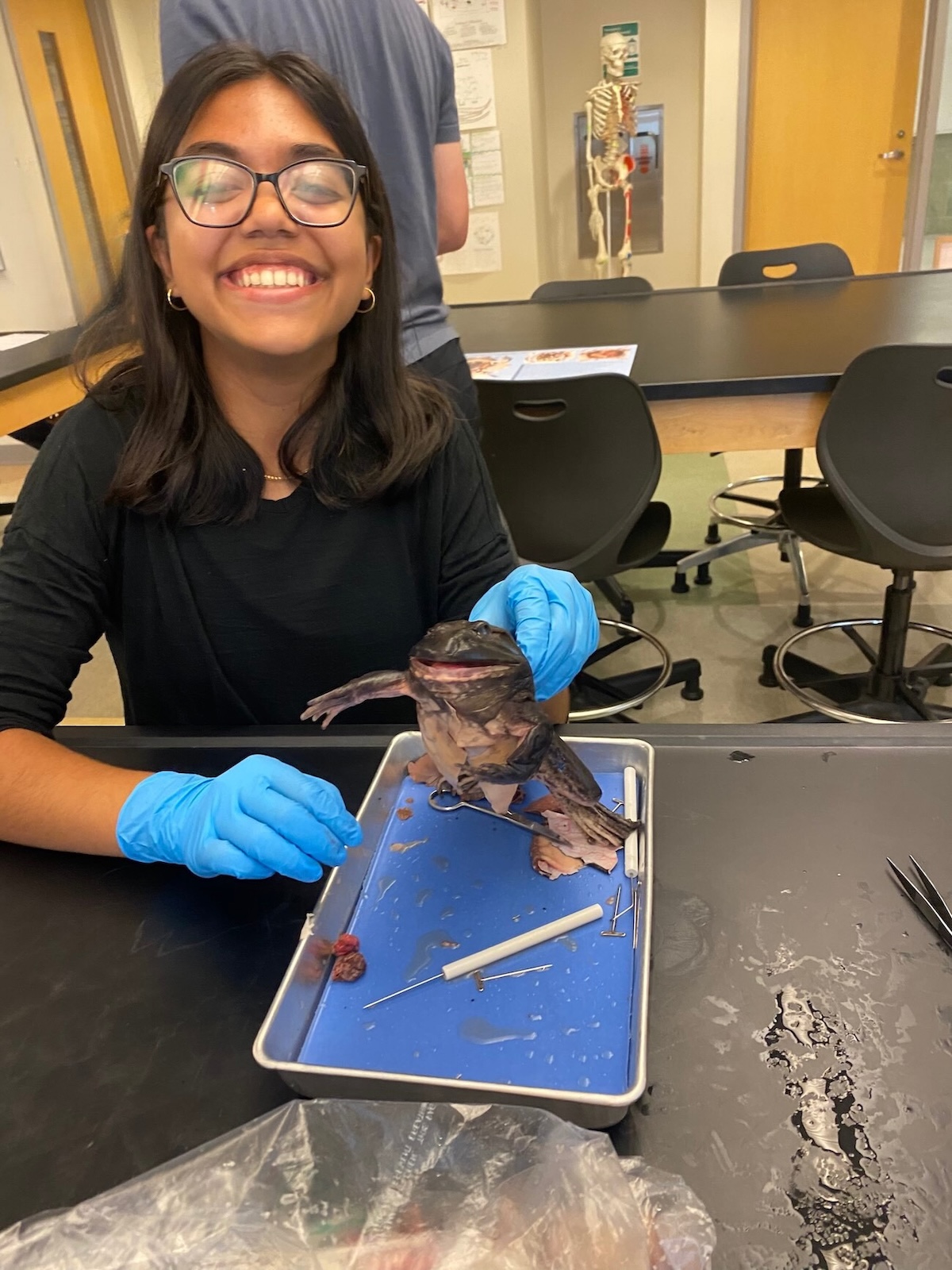 Me holding a frog I disected!