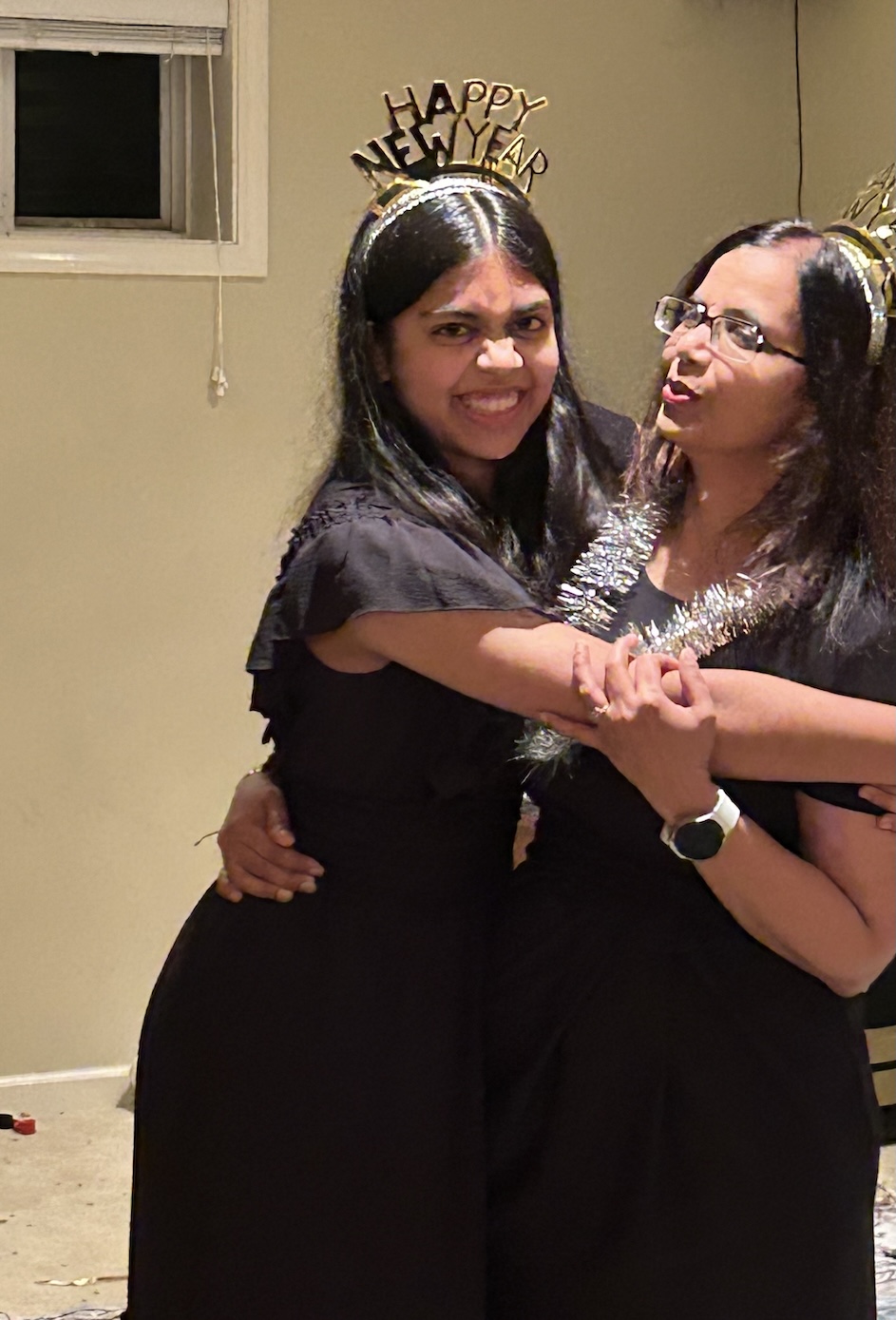Me and my mom during a New Years Party!