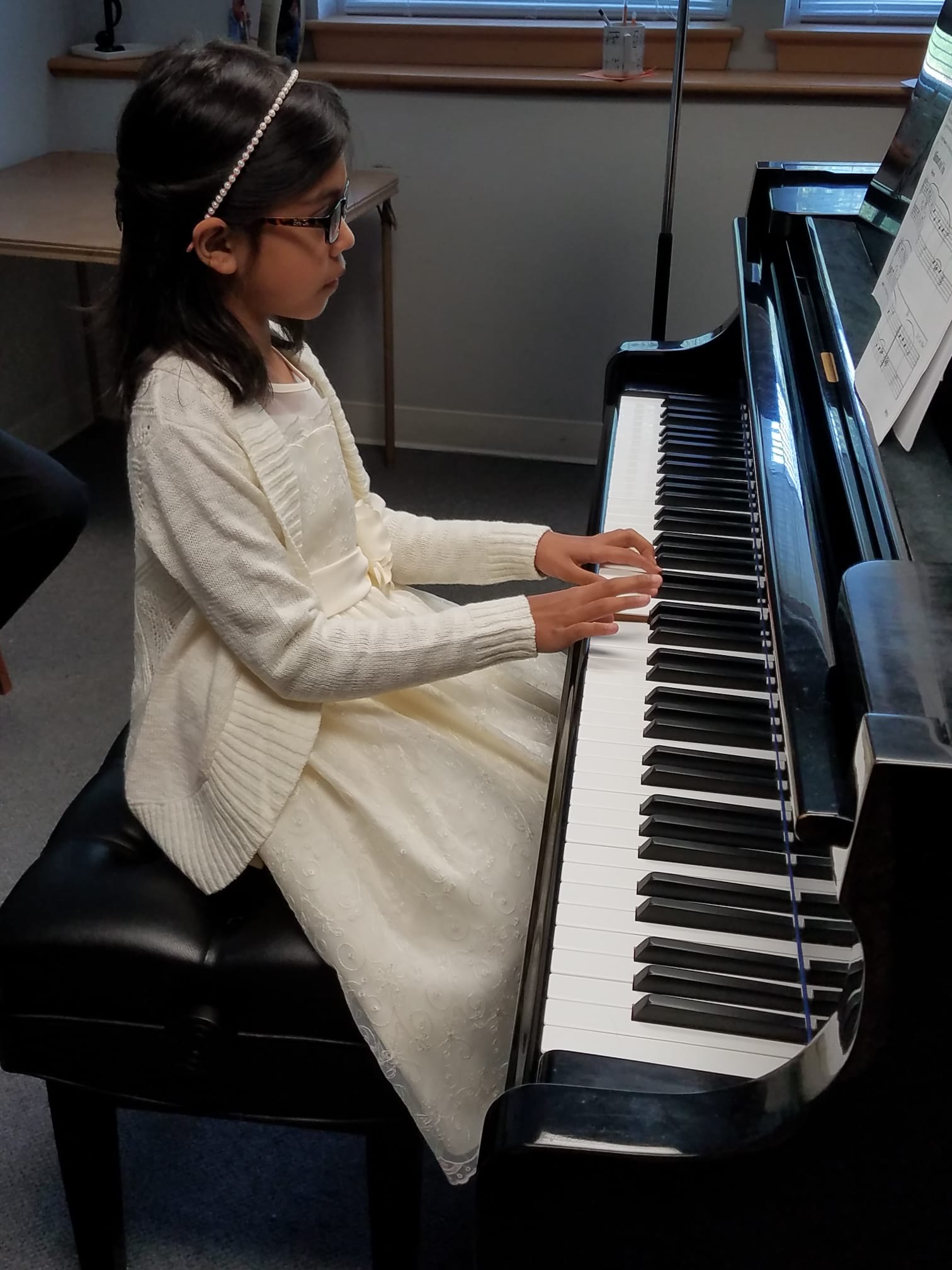 Me just before my first piano recital!