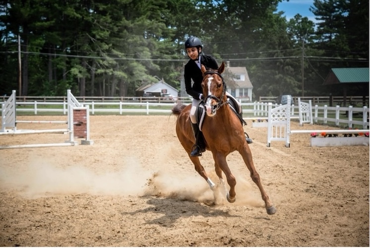 A photo that was taken of me at a horse show