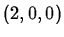 $ (2,0,0)$
