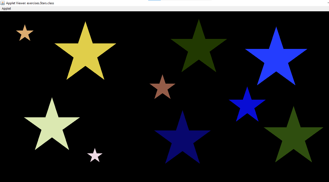 Screenshot of stars program