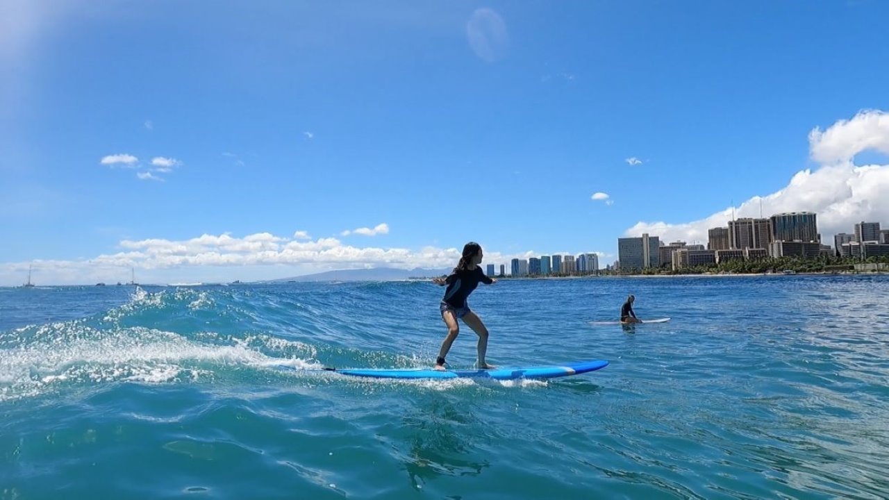 Me surfing in Hawaii